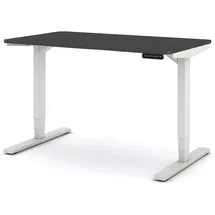 Assmann Electronic ASSMANN Schreibtisch Anthrazit Weiß, Metall, 140x127x70 cm, Arbeitszimmer, Schreibtische, Bürotische