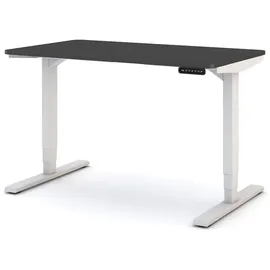 Assmann Electronic ASSMANN Schreibtisch Anthrazit Weiß, Metall, 140x127x70 cm, Arbeitszimmer, Schreibtische, Bürotische