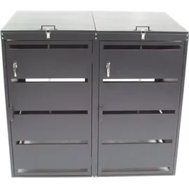 Apex Digital Mülltonnenbox 2er 240 L 57060 grau