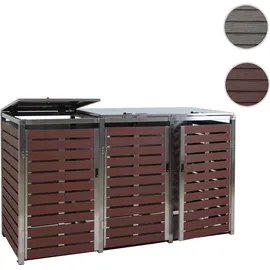 MCW Mülltonnenverkleidung K14 200 x 120 x 85 cm walnuss