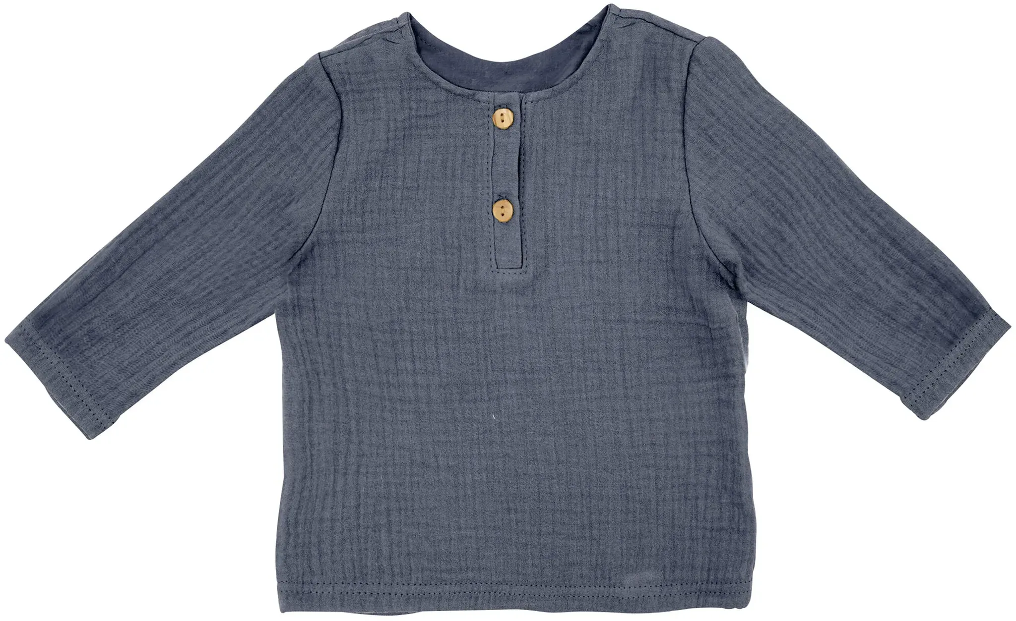 maximo Musselin-Shirt langarm, blau, 62