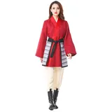 AubnICO Mulan Kostüm für Frauen Halloween Cosplay -Kleid Damen Chinesische Heldin Mulan Kostüm Prinzessin Kleid Halloween Outfit,1,S - S