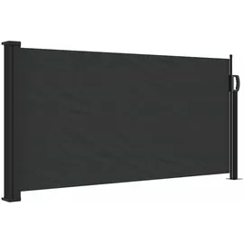 vidaXL Seitenmarkise 100 x 300 cm Schwarz Aluminium