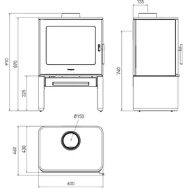 hergom E40 Gusseisen Schwarz