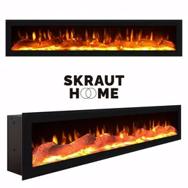 SKRAUT HOME Lowboard 207x50x37 cm Schwarz Eiche Holzwerkstoff