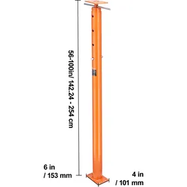 Vevor Wagenheber Stahl 142-254 cm schwarz
