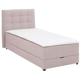 Home Affaire Boxbett HOME AFFAIRE "Mieke", rosa (flamingo), B:103cm L:210cm, Struktur imprägniert (100%), Komplettbetten, Boxspringbett, incl. Bettkasten und Topper, Bezug imprägniert, 2 Breiten