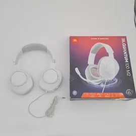 JBL Quantum 100M2 Kabelgebundenes Over-Ear Gaming Headset QuantumSOUND Signature, 3,5-mm-Klinke, Multi-Plattform-Kompatibilität und abnehmbarem Mikrofon mit Stummschaltungsoption, Weiß