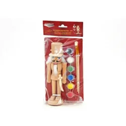 HundB Nussknacker Holz zum Bemalen Basteln Holzfigur Weihnachtsdeko DIY Nussknacker Holz Bastelset Weihnachtsfigur Dekoration Handarbeit