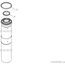 Bosch AZB 1006 Verlängerungsrohr, d:160/225mm, L:1000mm