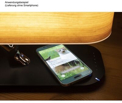 4smarts Smart-Bonsai-QI B7 Wireless Charger mit BT-Lautsprecher und LED-Lampe