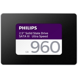 Philips FM96SS130B/00 interne SSD (960 GB) 550 MB/S Lesegeschwindigkeit, 480 MB/S Schreibgeschwindigkeit, 2.5” SATA III, Ultra performance