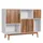 Costway Sideboard 95 x 76 x 31 cm Weiß / Braun