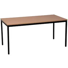 Gürkan Mehrzwecktisch buche rechteckig, Vierkantrohr schwarz, 180,0 x 80,0 x 75,0 cm