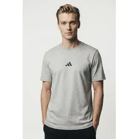 adidas Essentials 3-Streifen Single Jersey Kurzarm-T-Shirt Medium Grey Heather / Black XL