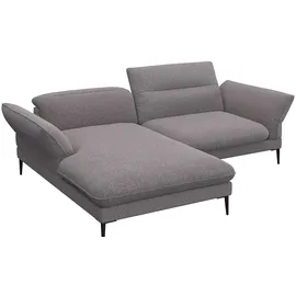 flexlux Ecksofa FLEXLUX "Salino, Funktionssofa mit Recamiere, Relaxsofa, Ecksofa", braun (latte), B:245cm H:88cm T:182cm, 100% Polyester, Sofas, Ecksofa, Sofa mit Arm- und Kopfteil-Verstellungen, Kaltschaum & Stahl-Wellen