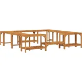 vidaXL Quadratische Outdoor Hot Tub Umrandung 230 x 230 cm Braun