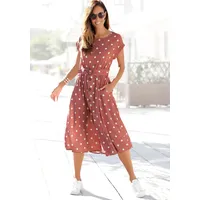 LASCANA Midikleid Punktedruck Rot 34