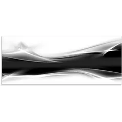 Glasbild ARTLAND "Kreatives Element", schwarz (farbe bild(er): schwarz), B:125cm H:50cm, Bilder, in verschiedenen Größen