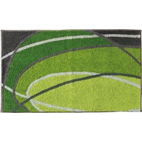 Badematte Badematte "Lynn" REDBEST, Höhe 20 mm, rund, Grafik grün rund - 90 cm x 90 cm x 20 mm