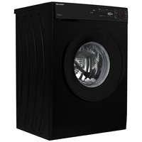 Sharp Waschmaschine ES-W714IAB1-DE, 7 kg, 1400 U/min, Inverter Motor, AquaStop, Überlaufschutz, LED-Diplay, 15 Programme schwarz