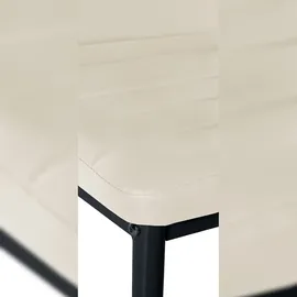 CLP 4er Set Esszimmerstühle Mayfair creme/Kunstleder