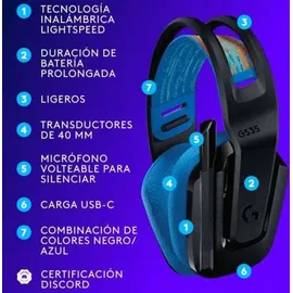 Logitech G535 Lightspeed Schwarz/Blau