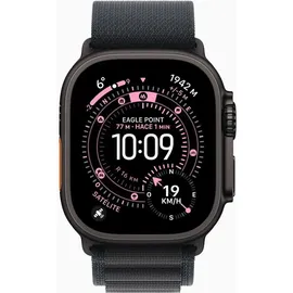 Apple Watch Ultra 3 GPS + Cellular 49 mm Titangehäuse Schwarz Alpine Loop Schwarz S