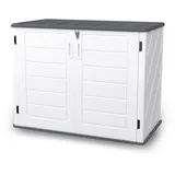 LZQ Mülltonnenbox Outdoor Geräteschuppen Kunststoffschrank, Wetterfest Gartenschrank, Garten Aufbewahrungsbox 700 Liter Werkzeugschrank,Für Werkzeuge, Mülleimer,130x75x100 cm