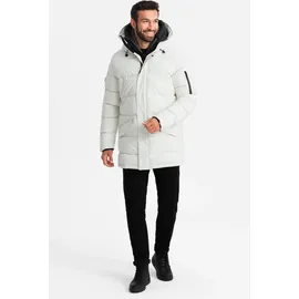 Ombre Clothing Parka für Männer Kenjo weiß S - Weiß - S