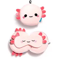 relaxeazzz Adoramals Maddie der Axolotl Reisekissen 40 x 30 cm Mehrfarbig