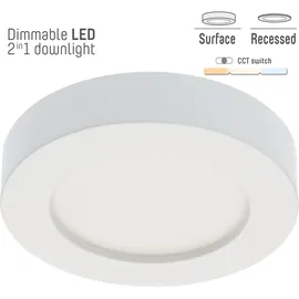 LED's light Einbaustrahler 12W CCT Ø150mm dimmbar weiß