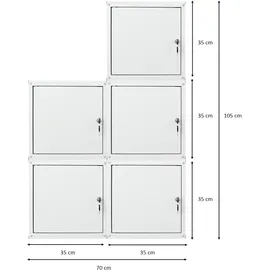 Proregal Cubic Schließfachwürfel 35 x 35 x 35 cm Grau