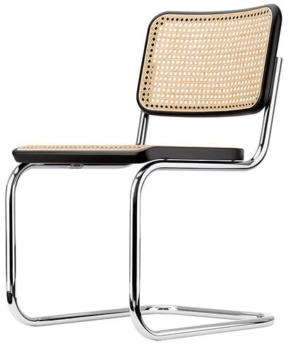 Thonet Freischwinger S32 braun, Designer Marcel Breuer, 81x46x58 cm