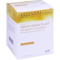 Acis Arzneimittel GmbH Calcium Vitamin D3 acis 500mg/400 I.E. Kautablette