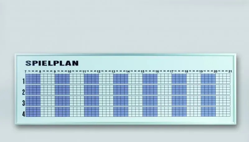 Tagesbelegungsplan - 4 Plätze