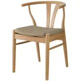 Hammel Furniture Stuhl Freja, Esszimmerstuhl, Wohnzimmerstuhl, Massivholz, gepolsterte Sitzfläche, versch. Farbvarianten beige