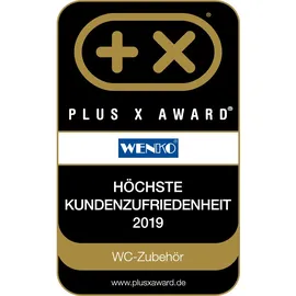 Wenko WC-Bürstengarnitur Turbo-Loc Quadro Silber/Weiß (1 St.)