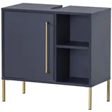 Schildmeyer Waschbeckenunterschrank 65,3 x 63,3 x 33,0 cm Nachtblau/Gold
