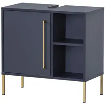 Schildmeyer Waschbeckenunterschrank 65,3 x 63,3 x 33,0 cm Nachtblau/Gold