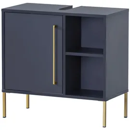 Schildmeyer Waschbeckenunterschrank 65,3 x 63,3 x 33,0 cm Nachtblau/Gold