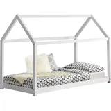 [en.casa] Kinderbett Netstal 90 x 200 cm Kiefer weiß