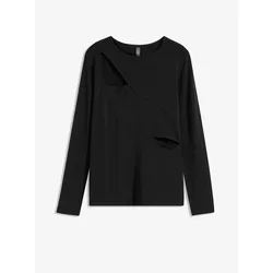 bonprix Shirt mit Cut-Outs, schwarz, 40/42 (M)