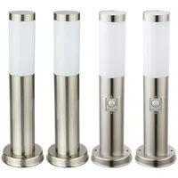 ETC Shop Wegeleuchte Edelstahl IP44 3er Set mit Bewegungsmelder grau