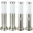 ETC Shop Wegeleuchte Edelstahl IP44 3er Set mit Bewegungsmelder grau