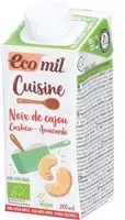 Ecomil Cuisine noix de cajou sans sucres Bio 200 ml Lait