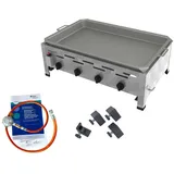 ChattenGlut Gasbräter 4-flammig 14,7kW Tischgerät Edelstahlpfanne mit DGUV