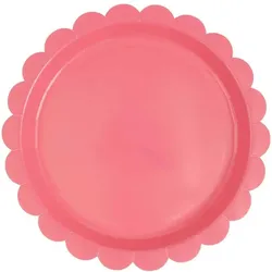 Pappteller Neon Pink, , 8 Stk, 23 cm, 350 g/m2