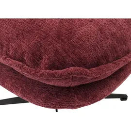 MCW Relaxsessel MCW-P32 Chenille 370 g/m2 70 x 70 x 70 cm Beere mit Hocker