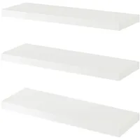 [en.casa] Stranda Wandregal 60 x 20 x 4 cm Weiß